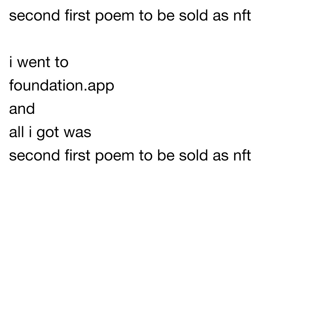 nft poem nikola tosic